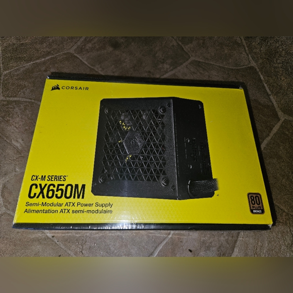 Corsair RM Series RM650xM Power Supply in Black and Yellow